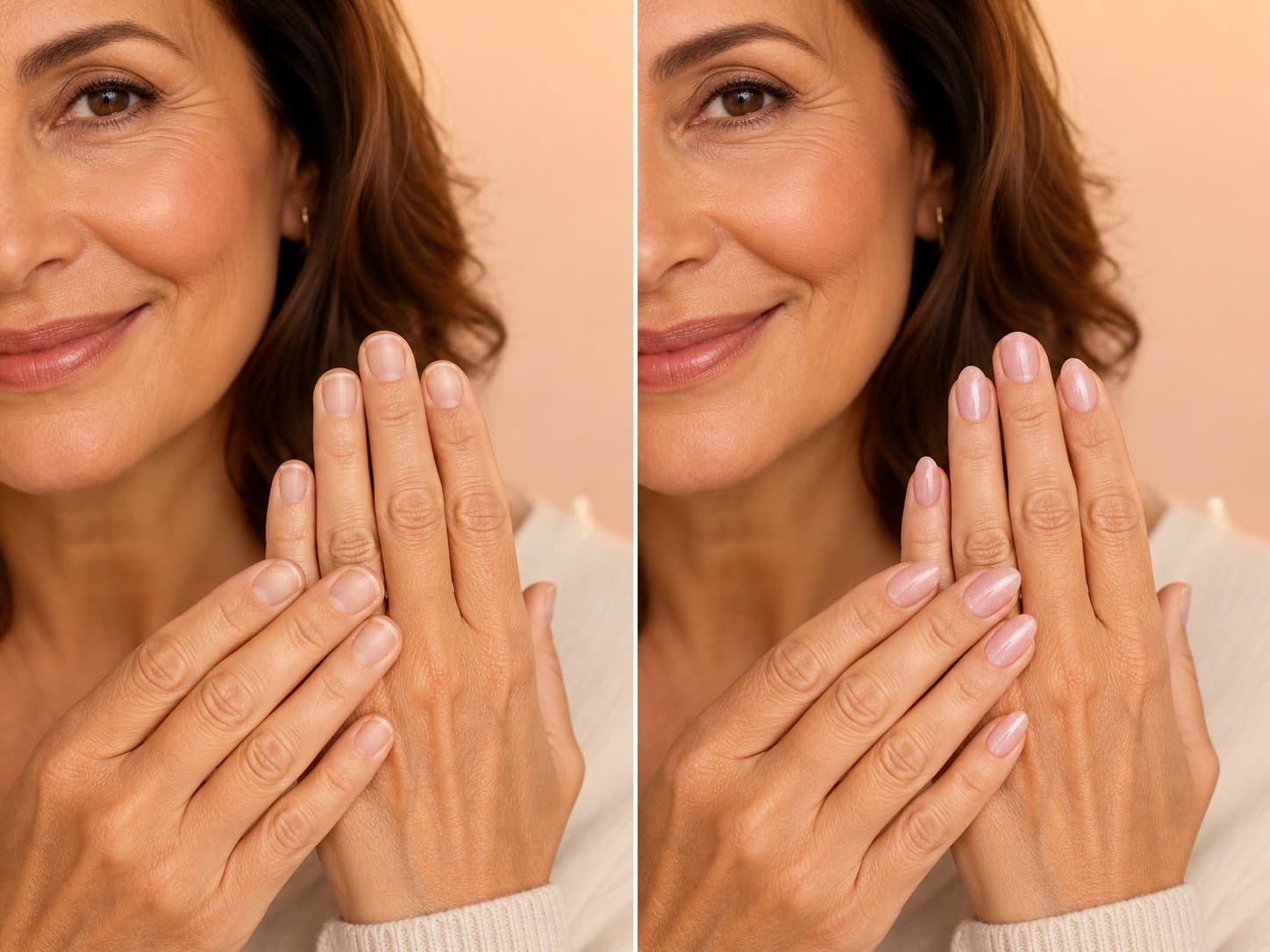 Antes y después uñas acrílicas